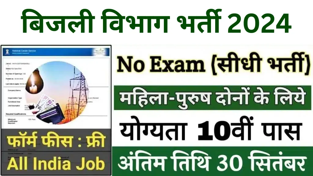 Electricity Department Vacancy 2024