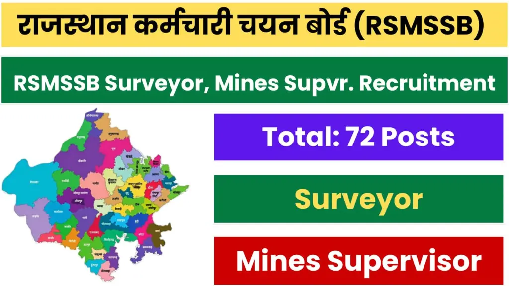 RSMSSB Surveyor and Mines Supervisor Vacancy 2024
